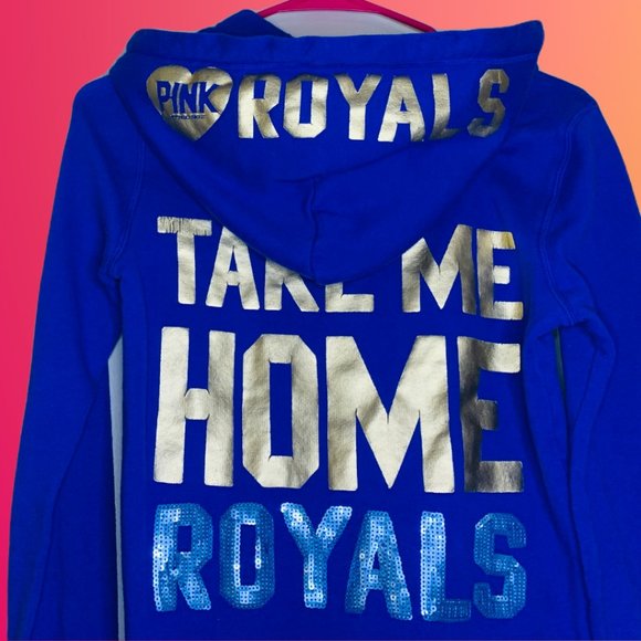 Victoria Secret Pink Kansas City Royals Full Zip Women's size small Hoodie - Picture 3 of 4